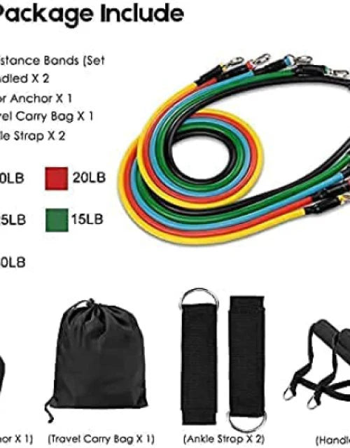 11 Pcs Resistance Band Set For Men & Women